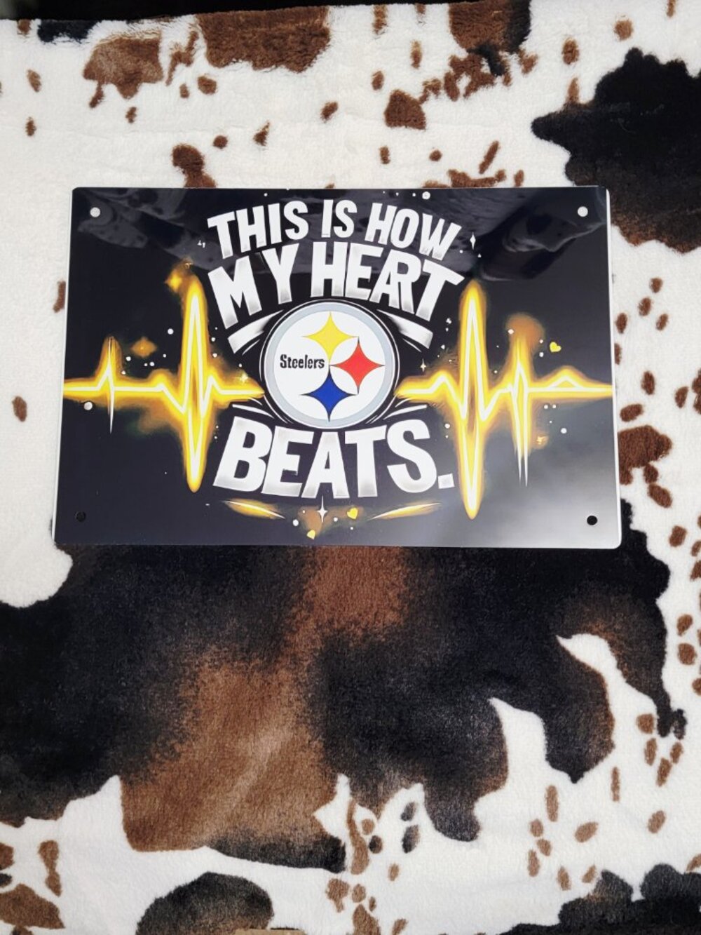 Steelers Football Metal Home Wall Decor Sign Decorative Hanging Metal Sign